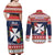 Wallis and Futuna Christmas Couples Matching Off Shoulder Maxi Dress and Long Sleeve Button Shirt Poinsettia Joyeux Noel