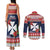 Wallis and Futuna Christmas Couples Matching Tank Maxi Dress and Long Sleeve Button Shirt Poinsettia Joyeux Noel