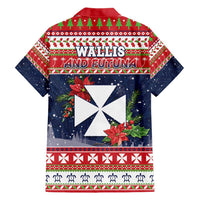 Wallis and Futuna Christmas Hawaiian Shirt Poinsettia Joyeux Noel LT05 - Polynesian Pride