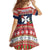 Wallis and Futuna Christmas Kid Short Sleeve Dress Poinsettia Joyeux Noel