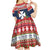 Wallis and Futuna Christmas Kid Short Sleeve Dress Poinsettia Joyeux Noel