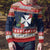 Wallis and Futuna Christmas Ugly Christmas Sweater Poinsettia Joyeux Noel