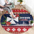 Wallis and Futuna Christmas Round Carpet Poinsettia Joyeux Noel