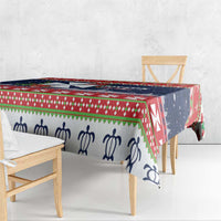Wallis and Futuna Christmas Tablecloth Poinsettia Joyeux Noel LT05 - Polynesian Pride