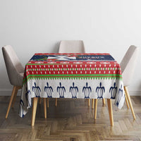 Wallis and Futuna Christmas Tablecloth Poinsettia Joyeux Noel LT05 - Polynesian Pride