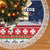 Wallis and Futuna Christmas Tree Skirt Poinsettia Joyeux Noel