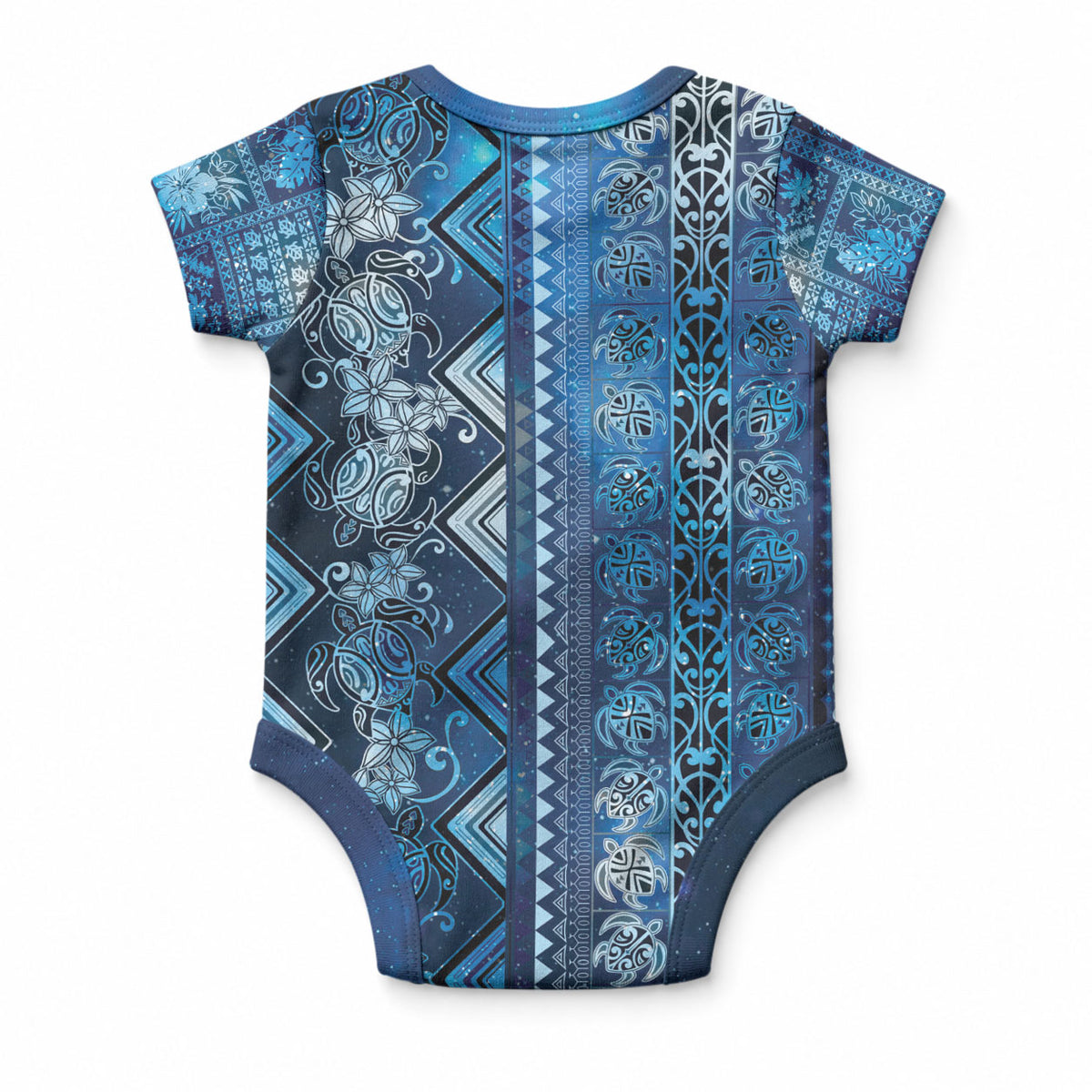 Hawaii Makahiki Turtle Baby Onesie Galaxy Tapa Pattern LT05 - Polynesian Pride