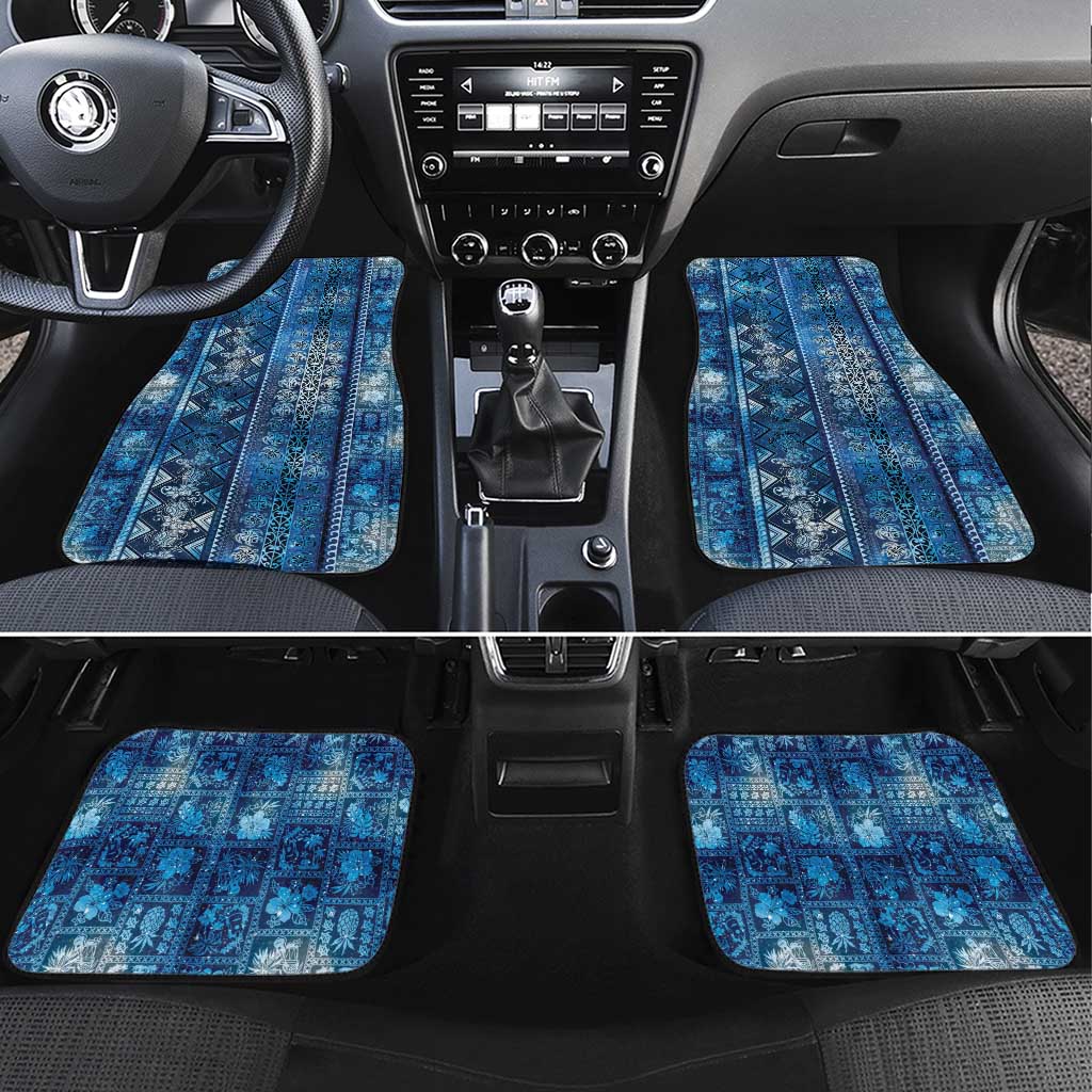 Hawaii Makahiki Turtle Car Mats Galaxy Tapa Pattern LT05 Set 4pcs Galaxy - Polynesian Pride