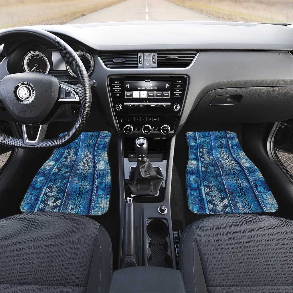 Hawaii Makahiki Turtle Car Mats Galaxy Tapa Pattern LT05 Set 2pcs - Front Galaxy - Polynesian Pride