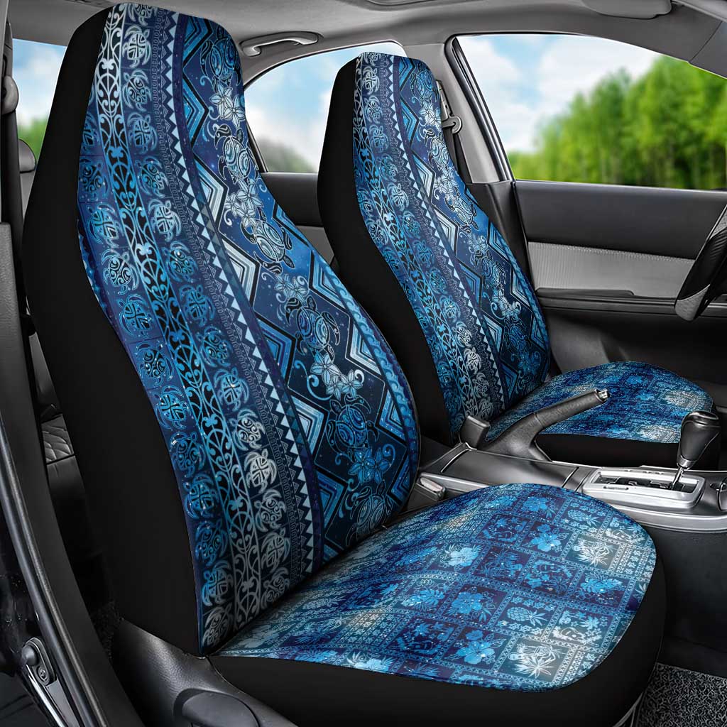 Hawaii Makahiki Turtle Car Seat Cover Galaxy Tapa Pattern LT05 - Polynesian Pride
