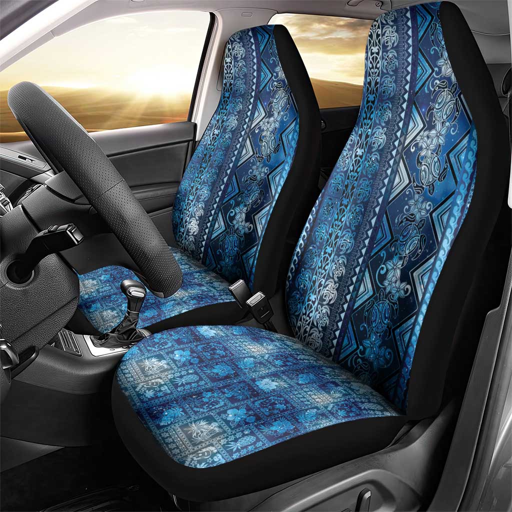 Hawaii Makahiki Turtle Car Seat Cover Galaxy Tapa Pattern LT05 - Polynesian Pride