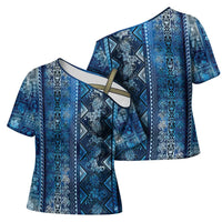 Hawaii Makahiki Turtle Cross Shoulder Shirt Galaxy Tapa Pattern LT05 - Polynesian Pride