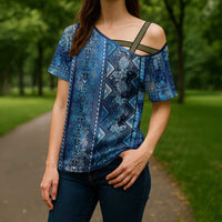 Hawaii Makahiki Turtle Cross Shoulder Shirt Galaxy Tapa Pattern LT05 - Polynesian Pride