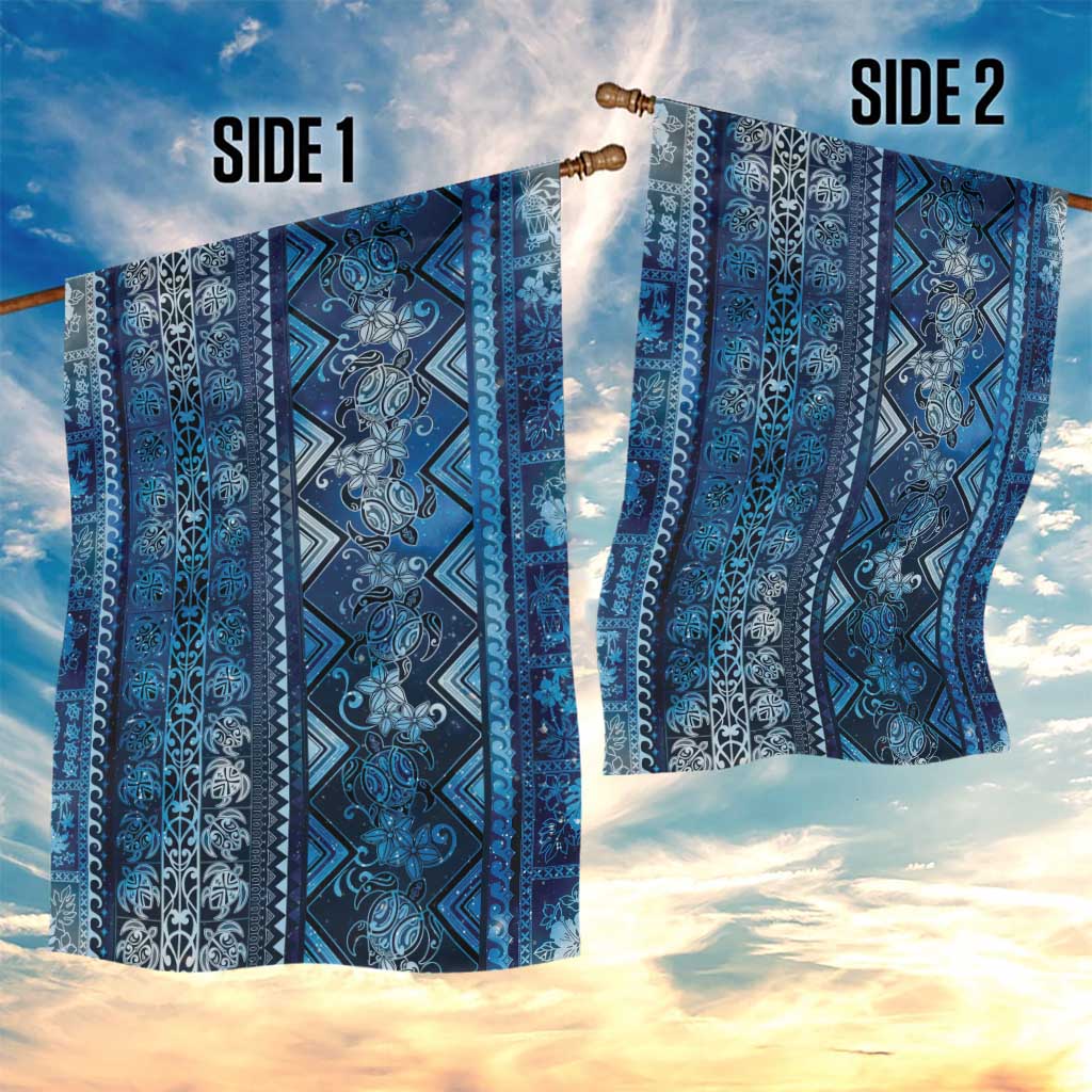 Hawaii Makahiki Turtle Garden Flag Galaxy Tapa Pattern LT05 - Polynesian Pride