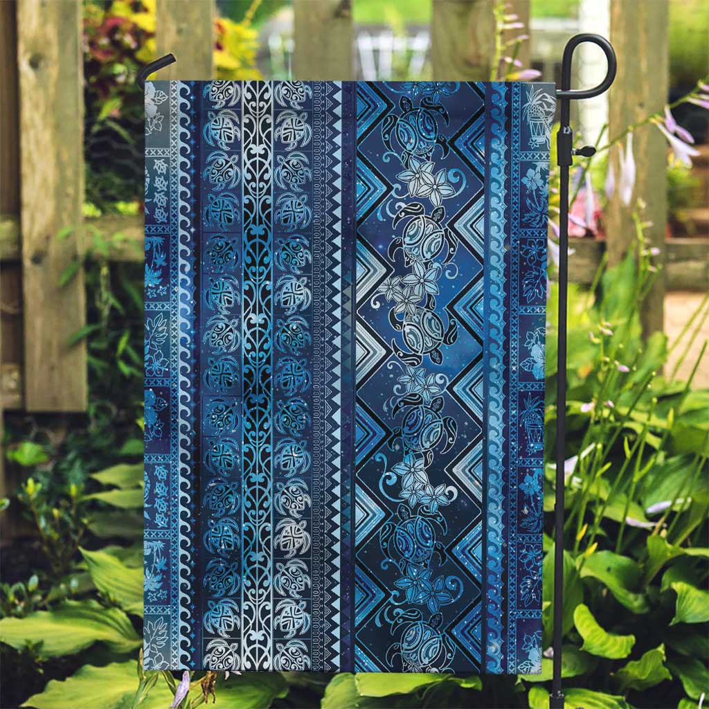 Hawaii Makahiki Turtle Garden Flag Galaxy Tapa Pattern LT05 Garden Flag Galaxy - Polynesian Pride