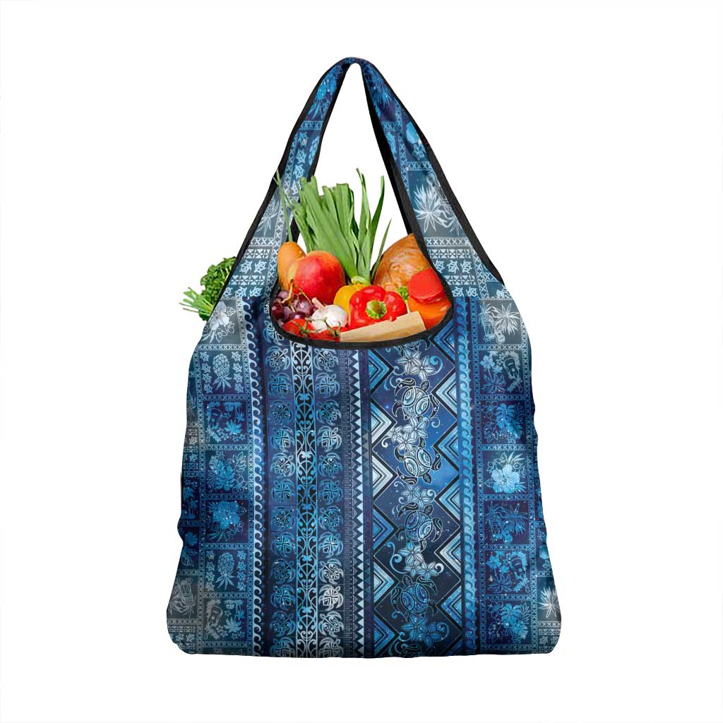 Hawaii Makahiki Turtle Grocery Bag Galaxy Tapa Pattern LT05 1-pack One Size Galaxy - Polynesian Pride