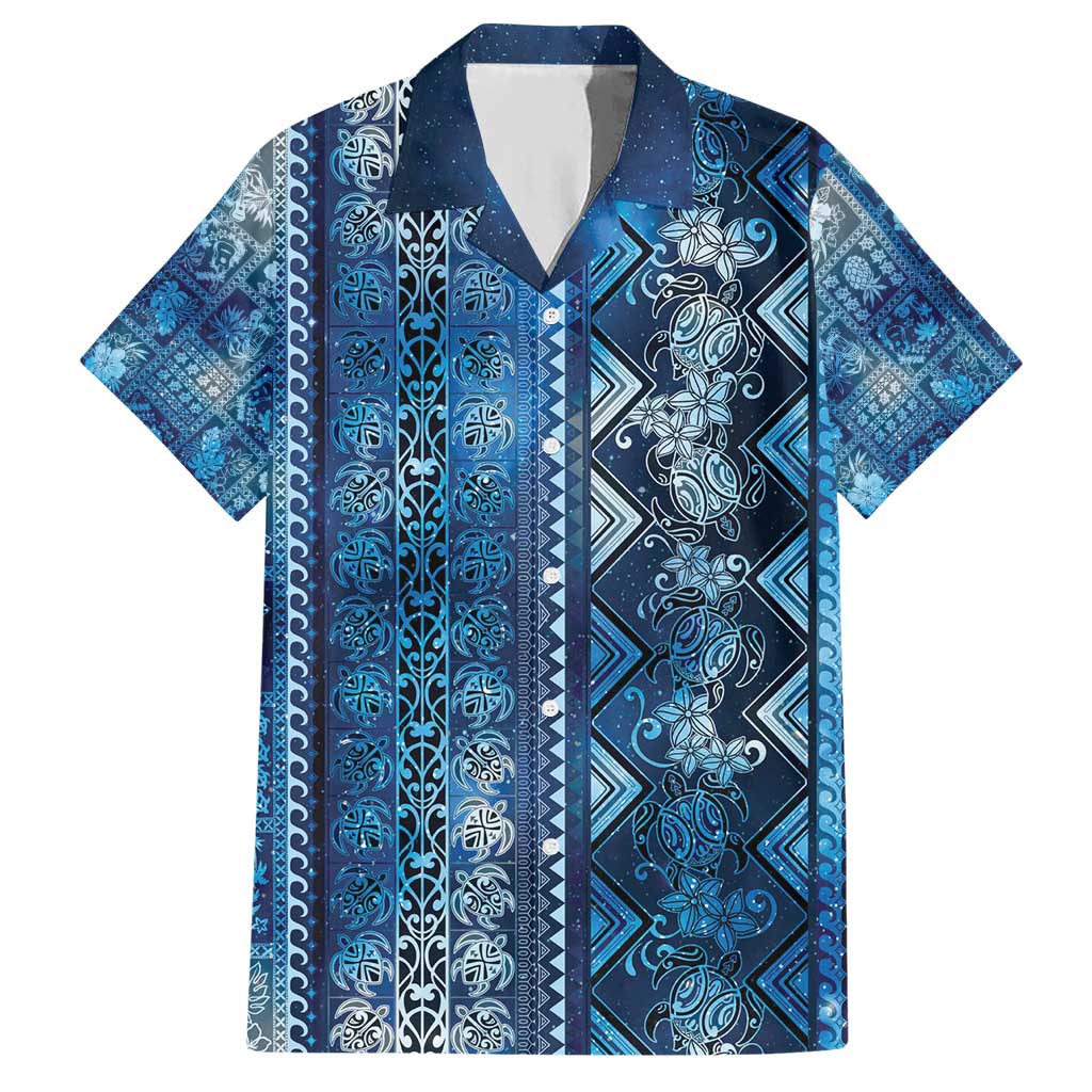 Hawaii Makahiki Turtle Hawaiian Shirt Galaxy Tapa Pattern LT05 Galaxy - Polynesian Pride