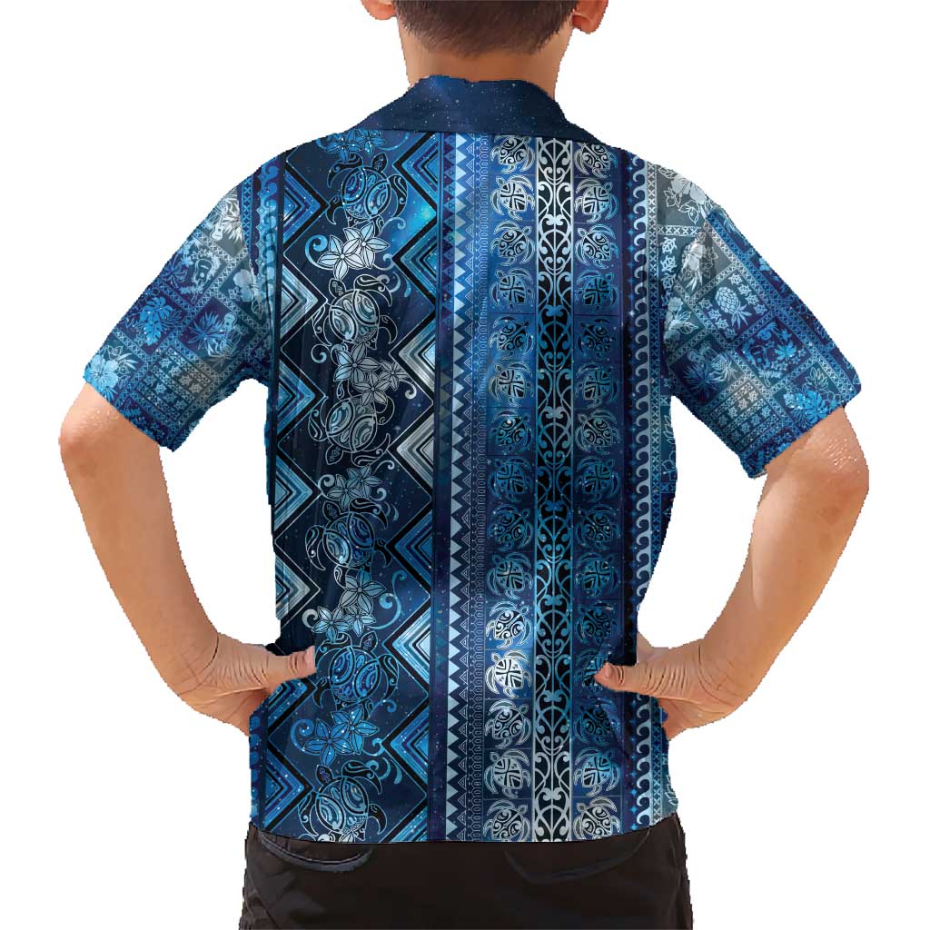 Hawaii Makahiki Turtle Hawaiian Shirt Galaxy Tapa Pattern LT05 - Polynesian Pride