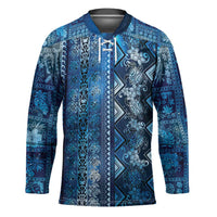Hawaii Makahiki Turtle Hockey Jersey Galaxy Tapa Pattern LT05 Unisex Galaxy - Polynesian Pride