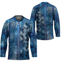 Hawaii Makahiki Turtle Hockey Jersey Galaxy Tapa Pattern LT05 - Polynesian Pride