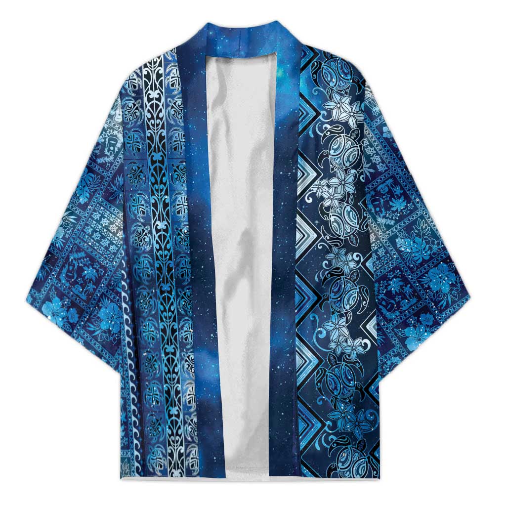 Hawaii Makahiki Turtle Kimono Galaxy Tapa Pattern LT05 Unisex Galaxy - Polynesian Pride