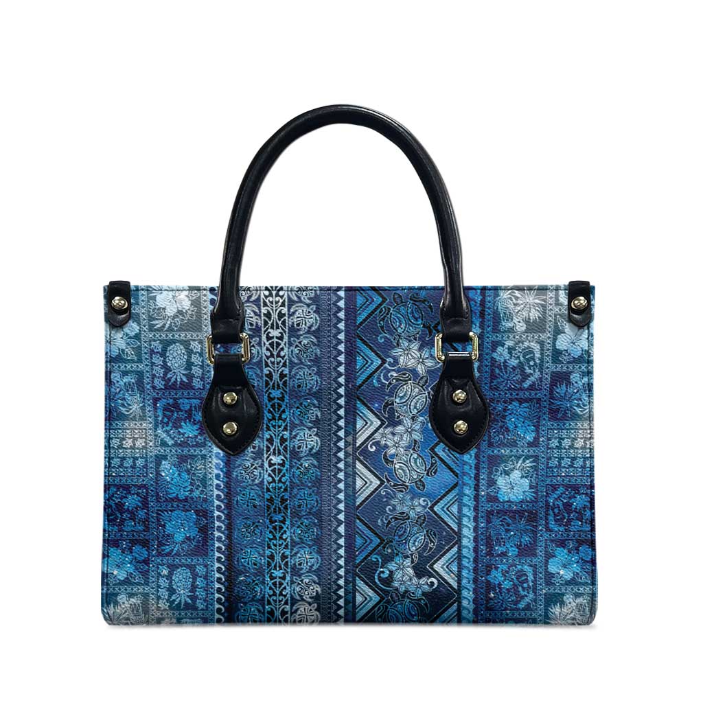 Hawaii Makahiki Turtle Leather Bag Galaxy Tapa Pattern LT05 - Polynesian Pride