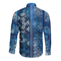 Hawaii Makahiki Turtle Long Sleeve Button Shirt Galaxy Tapa Pattern LT05 - Polynesian Pride