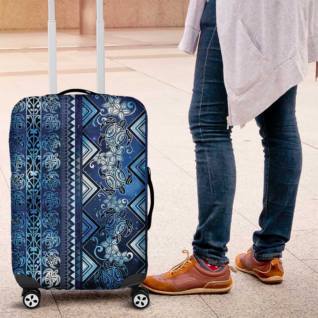 Hawaii Makahiki Turtle Luggage Cover Galaxy Tapa Pattern LT05 Galaxy - Polynesian Pride