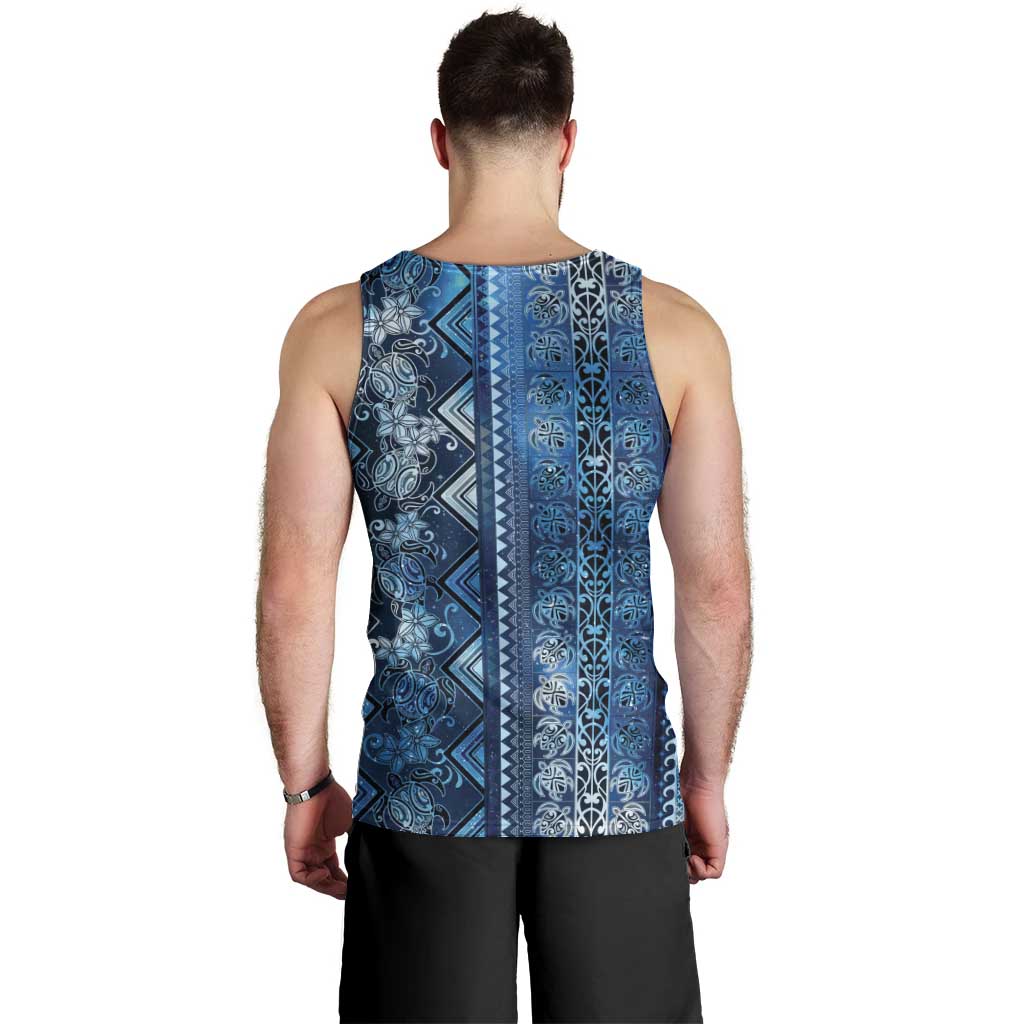 Hawaii Makahiki Turtle Men Tank Top Galaxy Tapa Pattern LT05 - Polynesian Pride