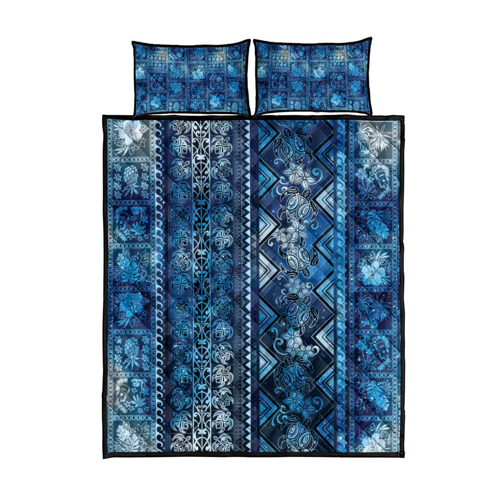 Hawaii Makahiki Turtle Quilt Bed Set Galaxy Tapa Pattern LT05 - Polynesian Pride