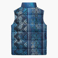 Hawaii Makahiki Turtle Sleeveless Puffer Jacket Galaxy Tapa Pattern LT05 - Polynesian Pride