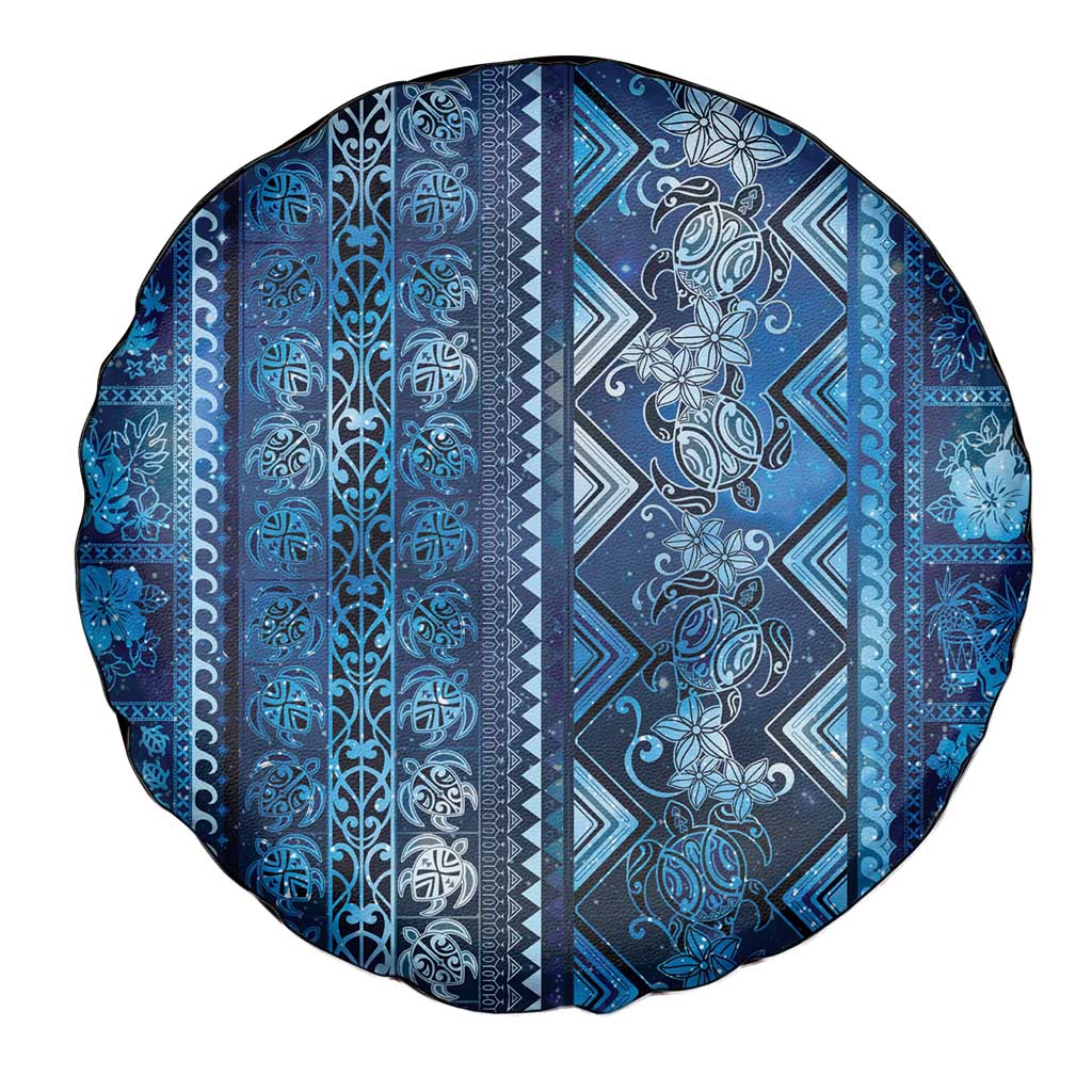 Hawaii Makahiki Turtle Spare Tire Cover Galaxy Tapa Pattern LT05 - Polynesian Pride
