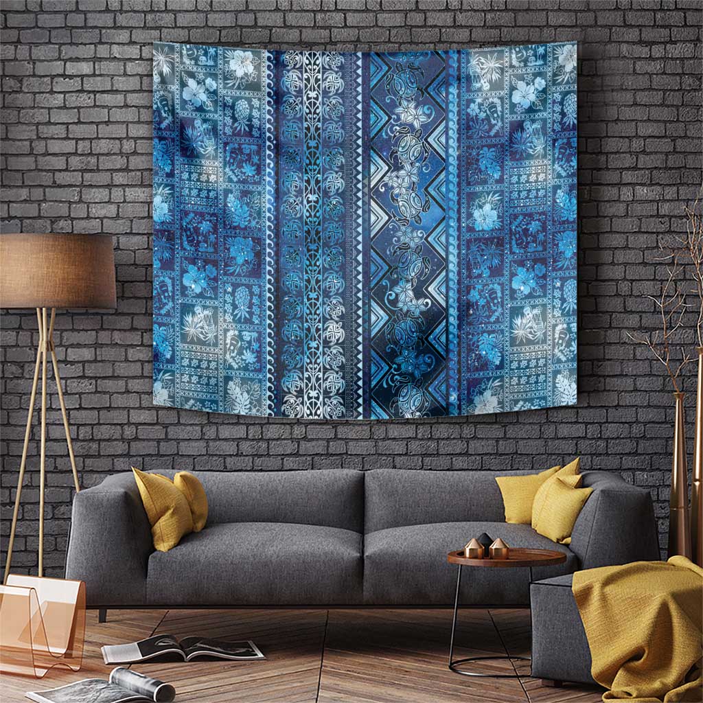 Hawaii Makahiki Turtle Tapestry Galaxy Tapa Pattern LT05 Galaxy - Polynesian Pride