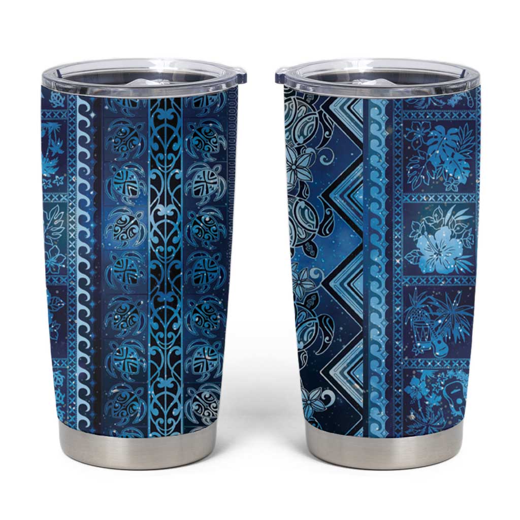 Hawaii Makahiki Turtle Tumbler Cup Galaxy Tapa Pattern LT05 Galaxy - Polynesian Pride