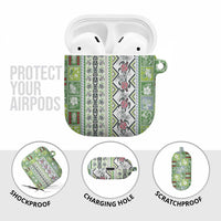Hawaii Makahiki Turtle AirPods Case Green Tapa Pattern LT05 - Polynesian Pride