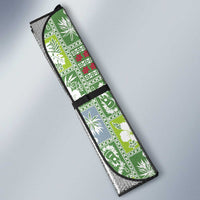 Hawaii Makahiki Turtle Auto Sun Shade Green Tapa Pattern LT05 - Polynesian Pride