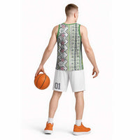 Hawaii Makahiki Turtle Basketball Jersey Green Tapa Pattern LT05 - Polynesian Pride