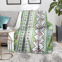 Hawaii Makahiki Turtle Blanket Green Tapa Pattern LT05 - Polynesian Pride