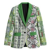 Hawaii Makahiki Turtle Blazer Green Tapa Pattern LT05 Unisex Green - Polynesian Pride