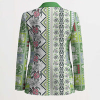 Hawaii Makahiki Turtle Blazer Green Tapa Pattern LT05 - Polynesian Pride