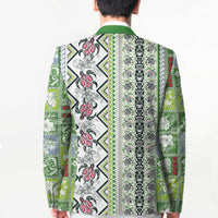 Hawaii Makahiki Turtle Blazer Green Tapa Pattern LT05 - Polynesian Pride
