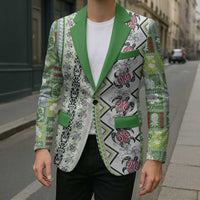 Hawaii Makahiki Turtle Blazer Green Tapa Pattern LT05 - Polynesian Pride