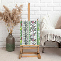Hawaii Makahiki Turtle Canvas Wall Art Green Tapa Pattern LT05 - Polynesian Pride