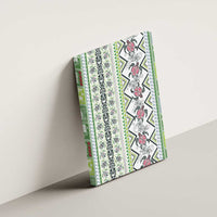 Hawaii Makahiki Turtle Canvas Wall Art Green Tapa Pattern LT05 - Polynesian Pride