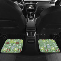 Hawaii Makahiki Turtle Car Mats Green Tapa Pattern LT05 Set 2pcs - Back Green - Polynesian Pride
