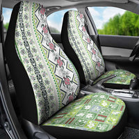 Hawaii Makahiki Turtle Car Seat Cover Green Tapa Pattern LT05 - Polynesian Pride