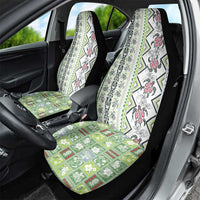 Hawaii Makahiki Turtle Car Seat Cover Green Tapa Pattern LT05 - Polynesian Pride