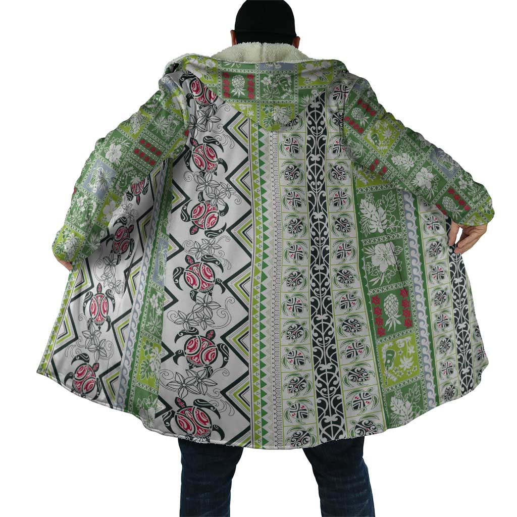 Hawaii Makahiki Turtle Cloak Green Tapa Pattern LT05 - Polynesian Pride