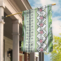 Hawaii Makahiki Turtle Garden Flag Green Tapa Pattern LT05 House Flag Green - Polynesian Pride