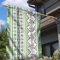 Hawaii Makahiki Turtle Garden Flag Green Tapa Pattern LT05 - Polynesian Pride